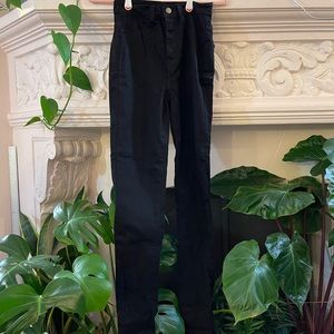 Black skinny jeggings made in the USA